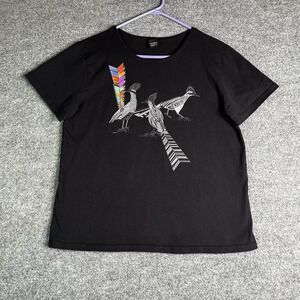 Sabaku Artwear Top Shirt M Medium Trailblazer Black Short Sleeve Art Nature